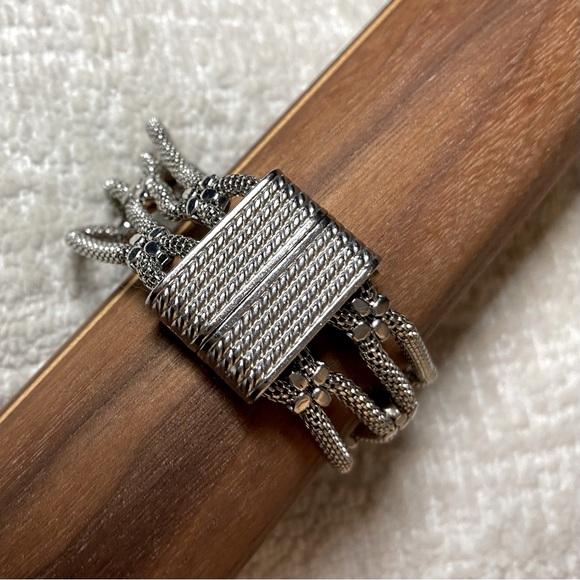 4-Strand Silver Tone Rope Bracelet - Picture 8 of 8